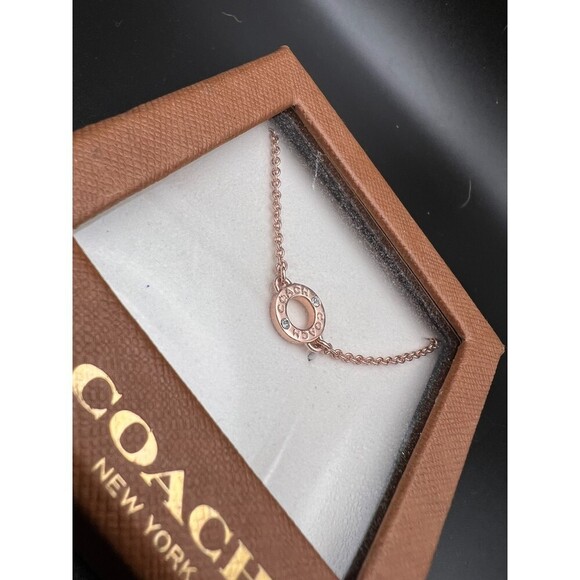 Coach Rose Gold Open Circle Pendant - Picture 6 of 8